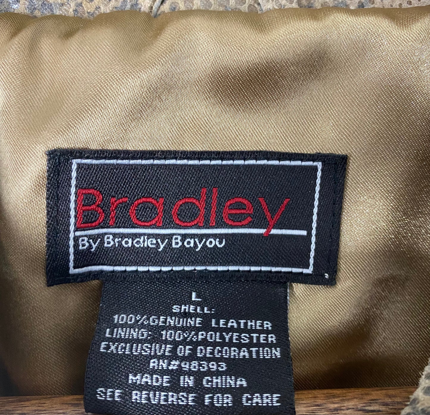 Bradley Leather Snakeskin Aviator Jacket
