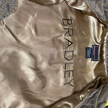 Bradley Leather Snakeskin Aviator Jacket